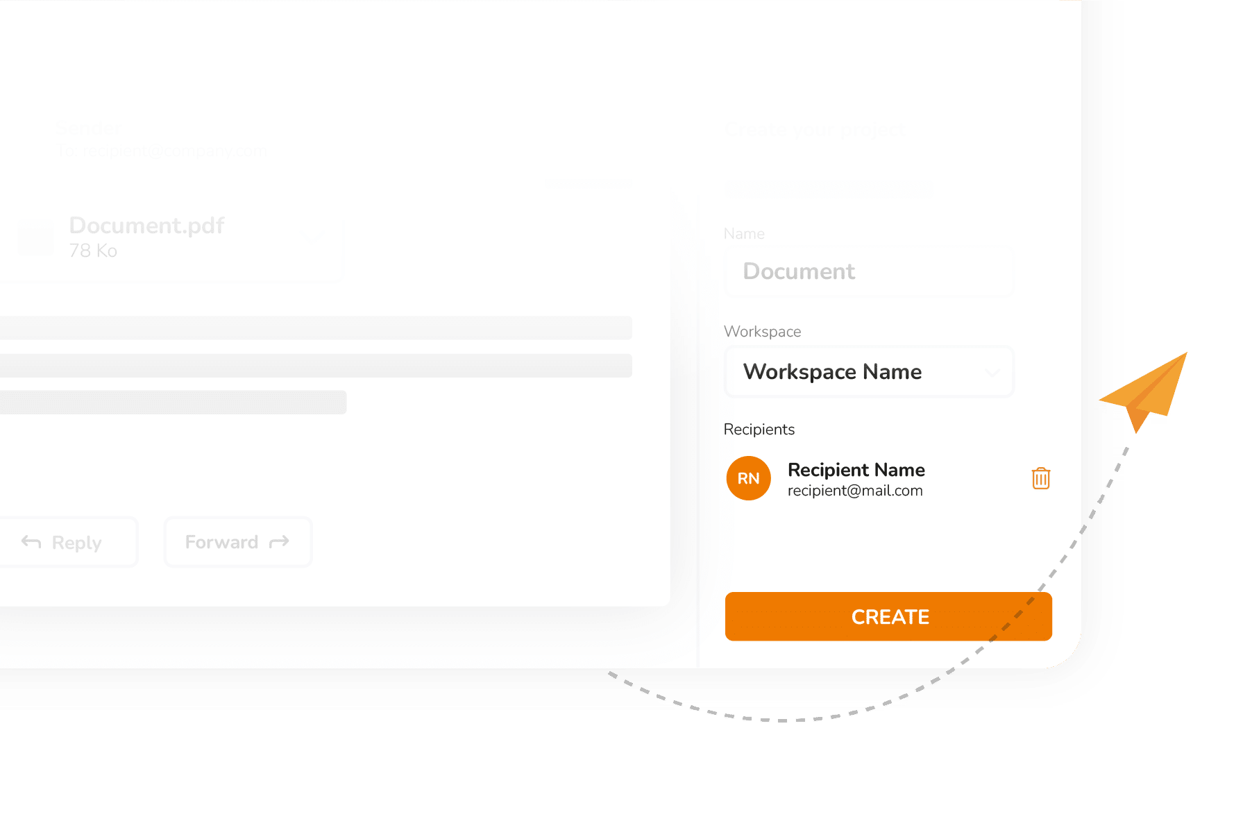 Envoi de demandes de signature<br />en quelques clics
